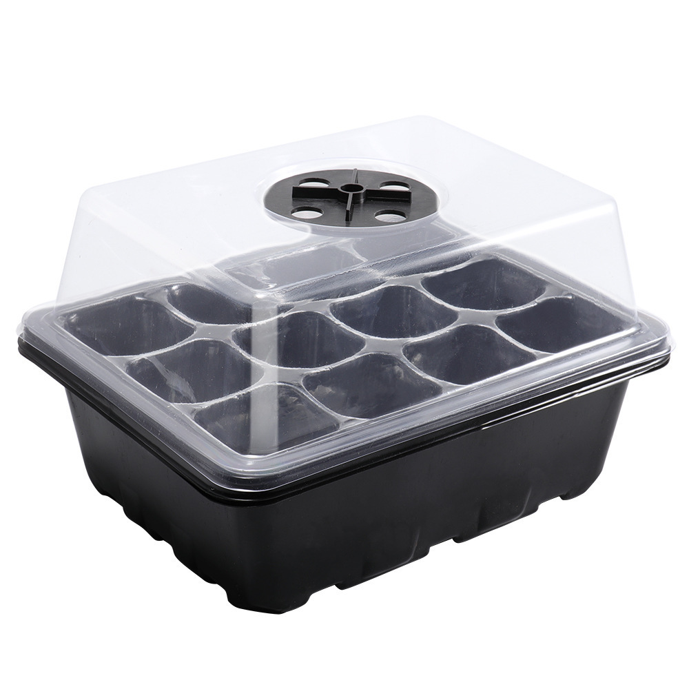 Wholesale 12 Holes Germination Starter Seedling Tray plastic Nursery Trays & Lids