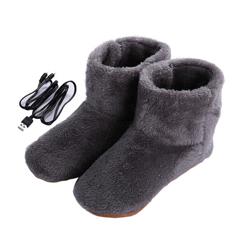 Wholesale high quality Functional Shoes Heated Warm Comfortable Plush USB Electric Heating Slippers Shoes