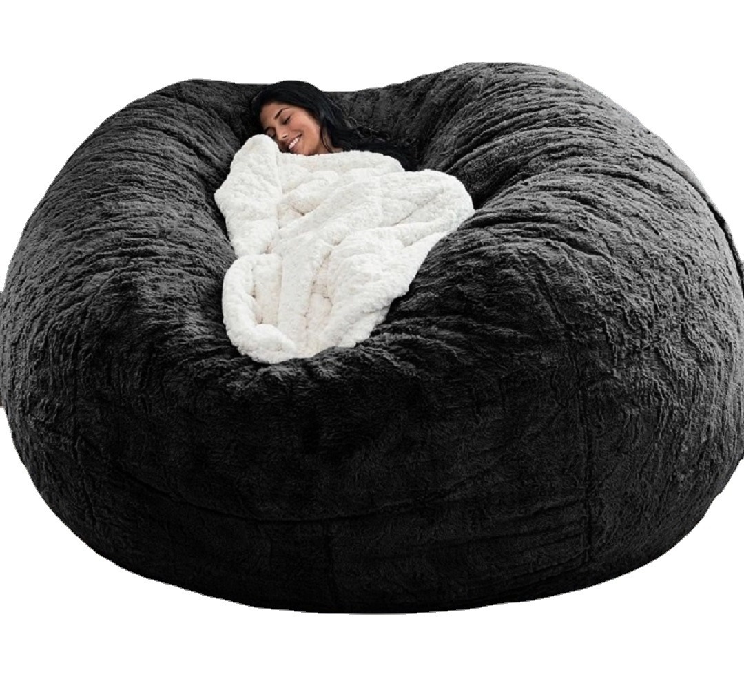 Free Samples Oversized Huge Recliner Sofa Fat Sac Bean Bag Chair Modern Extra Large Fur Bed Bean Bag Couch Seat Without Filling