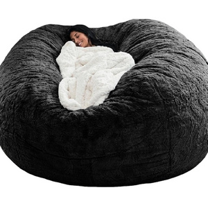 Free Samples Oversized Huge Recliner Sofa Fat Sac Bean Bag Chair Modern Extra Large Fur Bed Bean Bag Couch Seat Without Filling