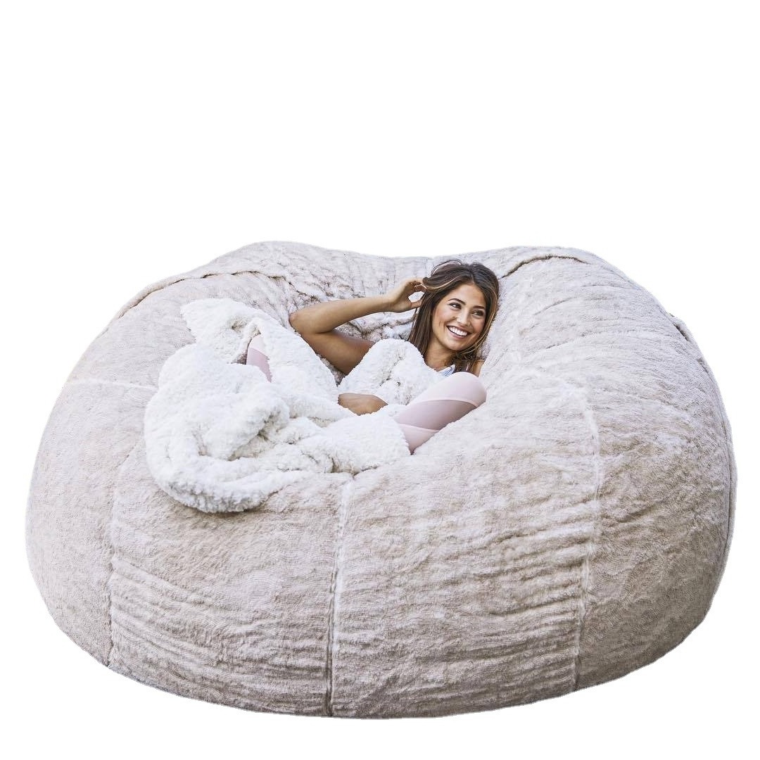 Free Samples Oversized Huge Recliner Sofa Fat Sac Bean Bag Chair Modern Extra Large Fur Bed Bean Bag Couch Seat Without Filling