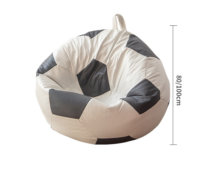 Cheap Black And White Pu Fabric Kids Funny Soccer Ball Beanbag Football Shaped Chair Bean Bag Soccer Sofa