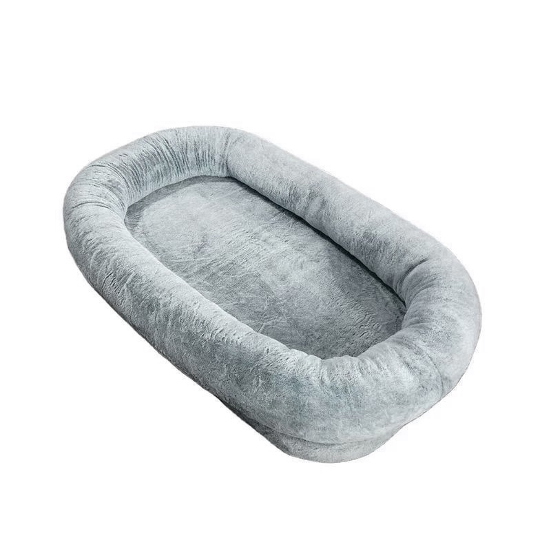 Waterproof Washable Long Faux Fur Removable Non-Slip Outdoor Pet Accessories Human Size Beanbag Pet Bean Bag Dog