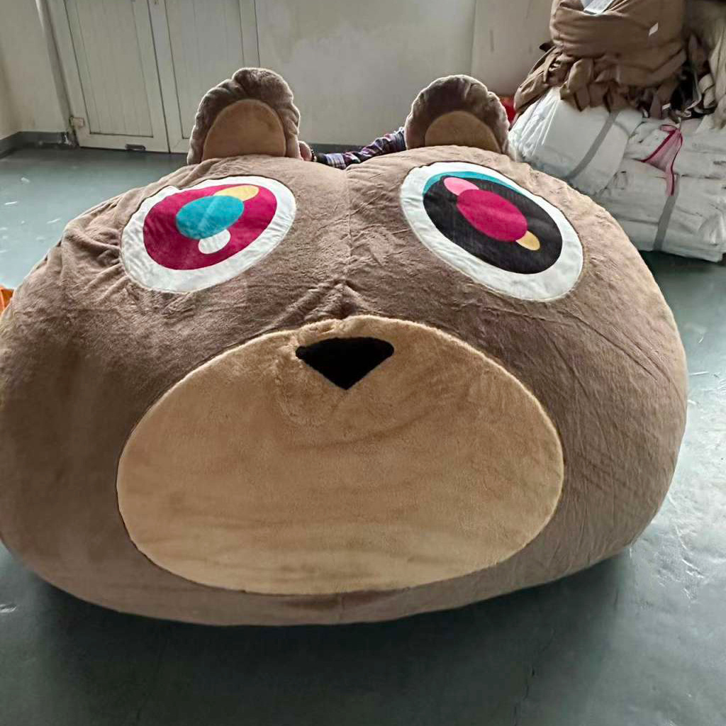 Peluche De Kanye West College Dropout Bear Sofa Floor Sofa Puff Large Bean Bag Pouffe Chair Cover Giant Bean Bag Bed With Filler