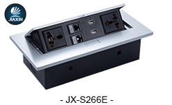 JIAXIN Office Hidden Desk Eu Extension Socket with USB Port 220V Pop Up Table Socket Outlet