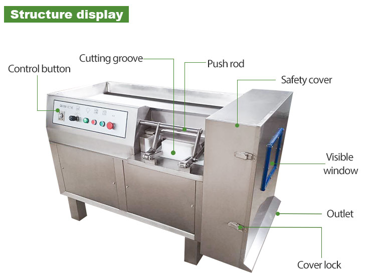 frozen meat cutting machine chicken beef pork cube cutter  cube cutting machine meat dicer