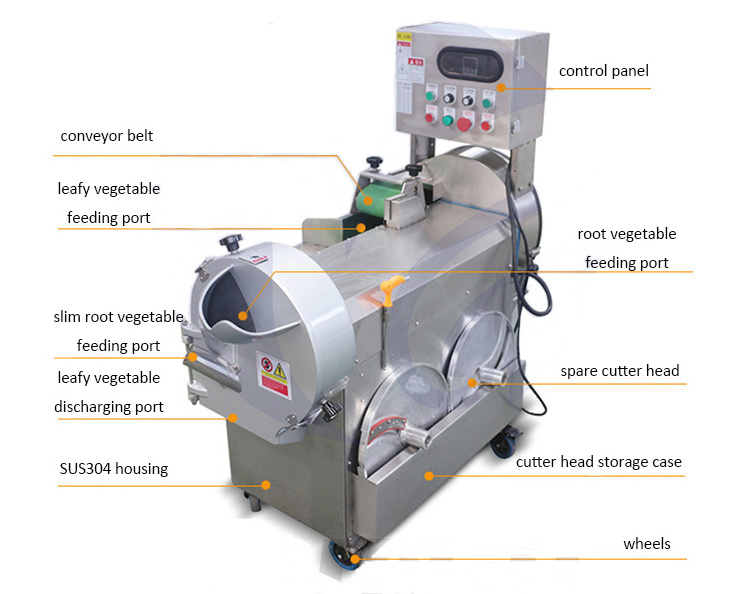 Multifunctional Vegetable Cutting Machine Cucumber Fruit Slicing Machine Bell Pepper Cube Cutting Machine