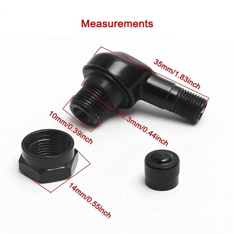 1pcs 11.3mm CNC 90 Degree Motorcycle Valve Stem No Leakage Fits For Most Harley Davidson, Honda, BMW Etc