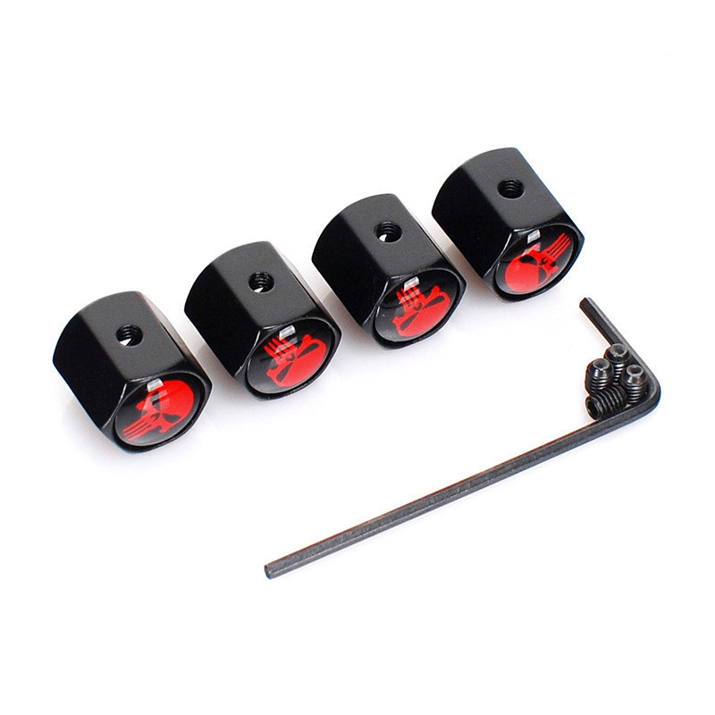 4pcs/bag Skulls Valve -Caps 8V1 Tire Skeleton Valve Stem Refitted Universal Vehicle-Motor-Truck-Bicycle wholesale