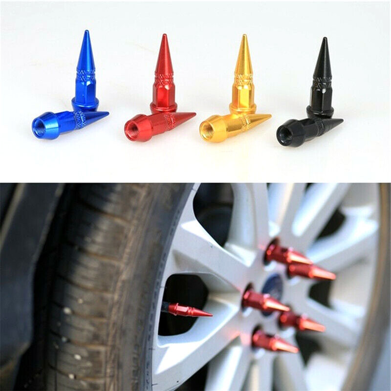 45mm Bullet Valve-caps 4pcs/set Aluminum 8V1 Tire Stem Covers Opp Bag Universal Car Accessories Universal Wing Light for Car