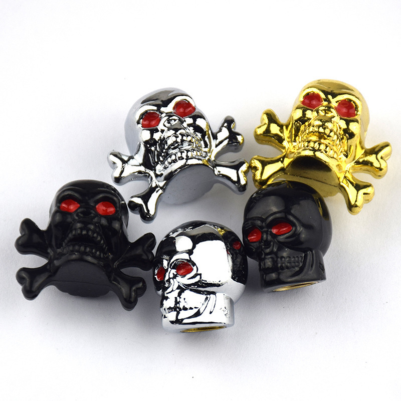 Car modification skull tire valve cap auto parts shaped valve cap tire valve stem cover