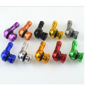 Motorcycle electric car CNC modified tire aluminum alloy anti-leakage valve nozzle right Angle 90 Degree