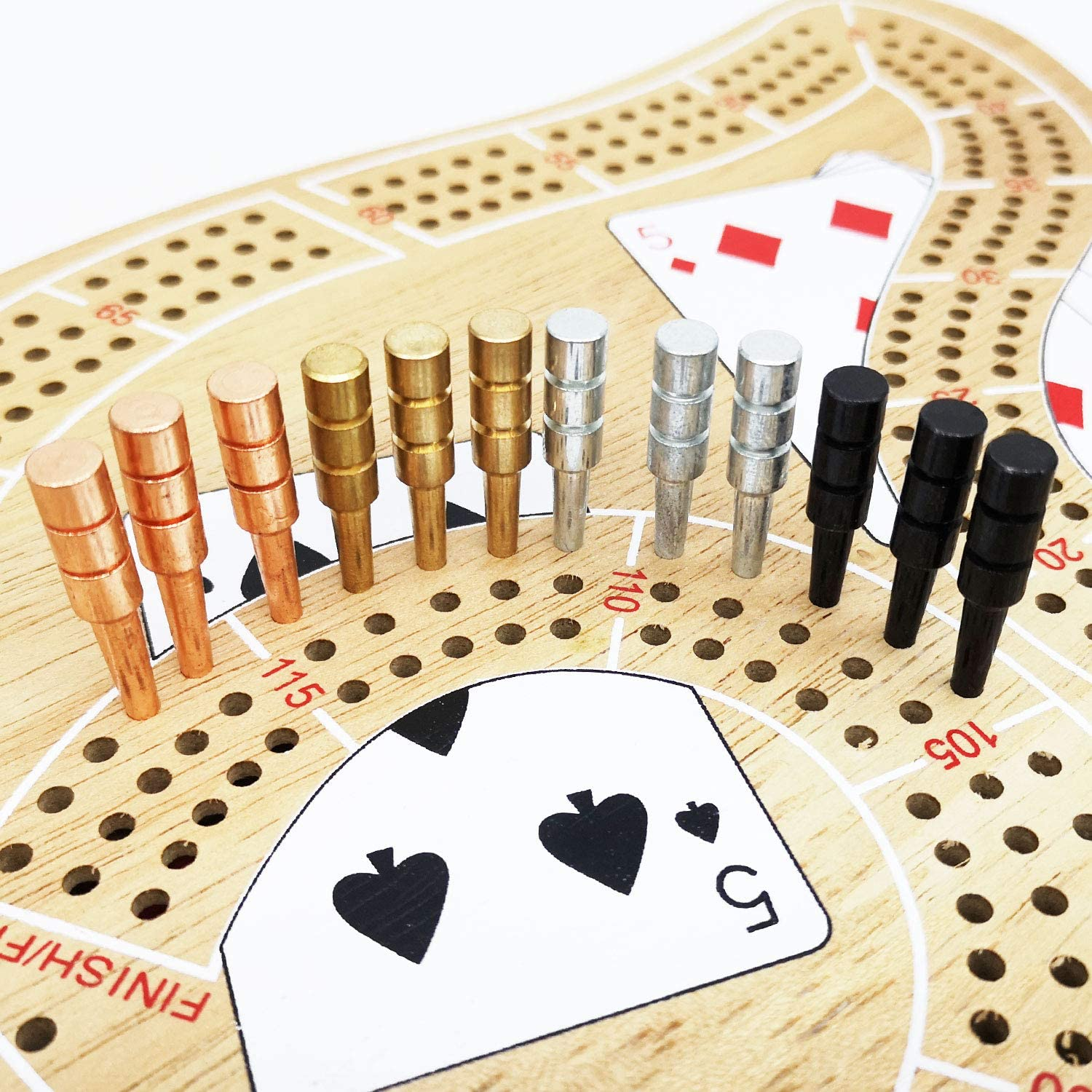 wholesale Cribbage Traditional Board Game Metal Cribbage Pegs Fit 1/8 Holes Cribbage Pegs with a Tapered Design