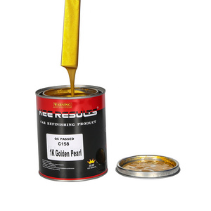 1K Acrylic Solid Metallic Golden Pearl Car Paint Acrylic Liquid Coat Spray Application Car Paint for Repair and Plastic Coating