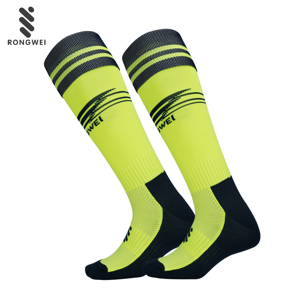 Custom logo high quality multi-color knee high soccer socks for team