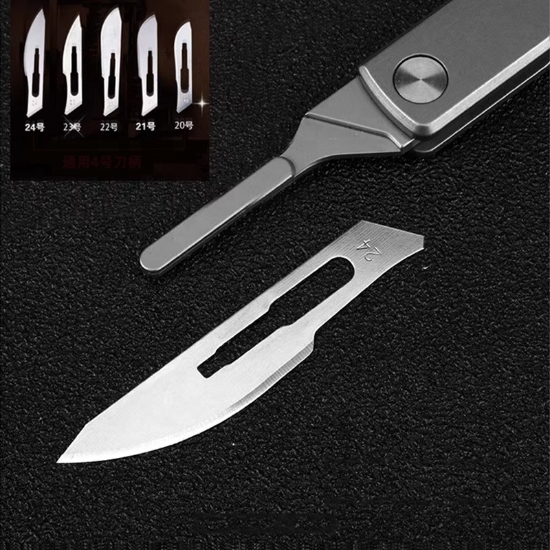 Custom Mini Multi Tool Knives Small Pocket Box Cutter EDC Titanium Folding Scalpel Utility Knife