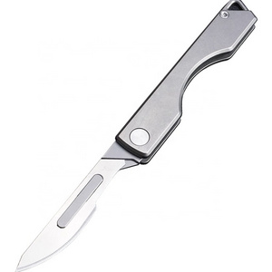 Custom Mini Multi Tool Knives Small Pocket Box Cutter EDC Titanium Folding Scalpel Utility Knife