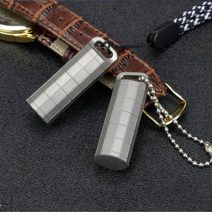 Outdoor  emergency  rescue keychain capsule titanium waterproof pill container box