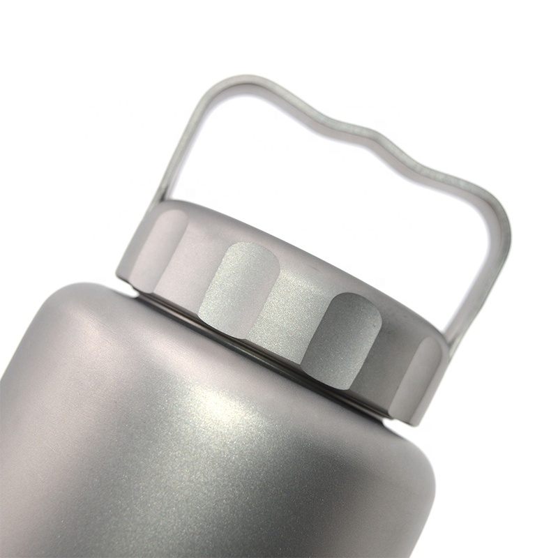 1050ml Ultralight Leak-Proof Wide Mouth Camping Kettle Metal Drinking Cup  Titanium Sport Water Bottle