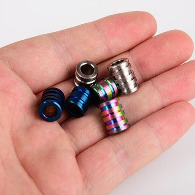 Camping Rainbow Titanium Knife Bead EDC Umbrella Rope Buckle Lanyard Keychain Paracord Beads