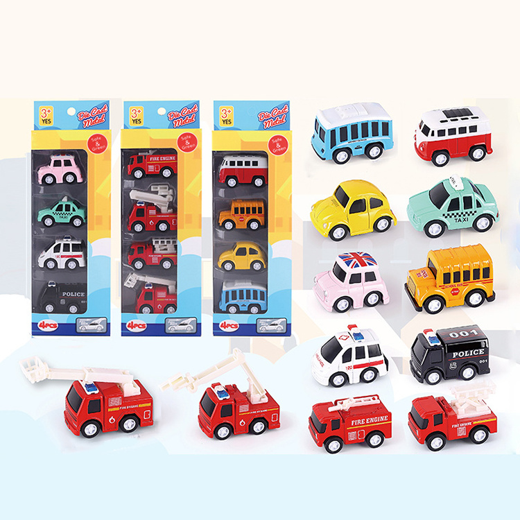 Mini cartoon pull back die cast metal toy vehicle alloy car toys educational metal car gift toys for children