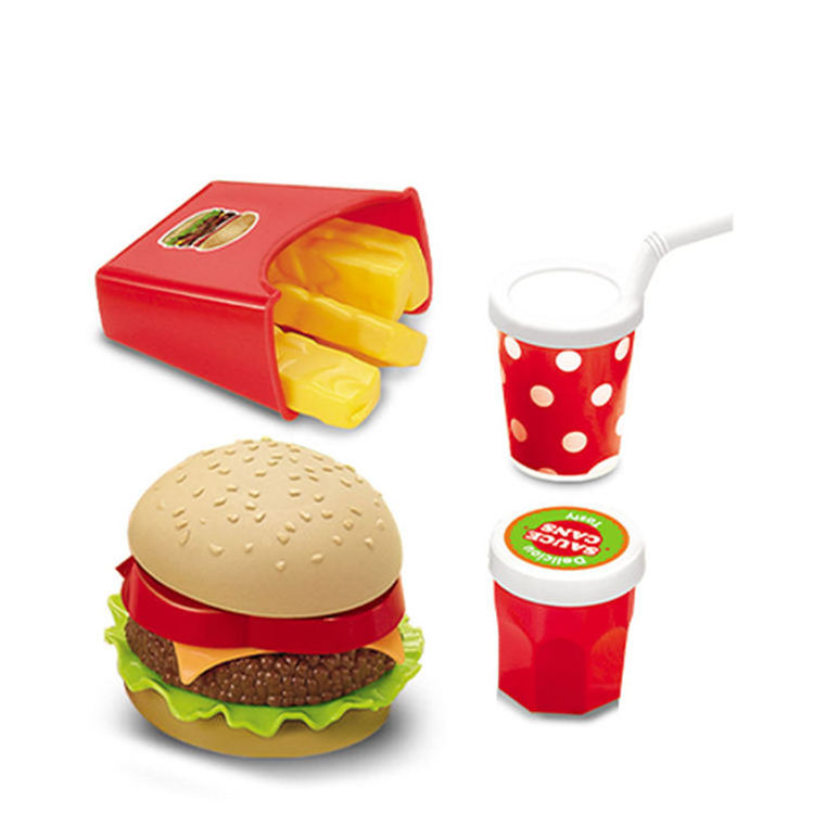 Hot Selling Kids Kitchen Toy Fast Food Kid Hamburger Set Combination Toy