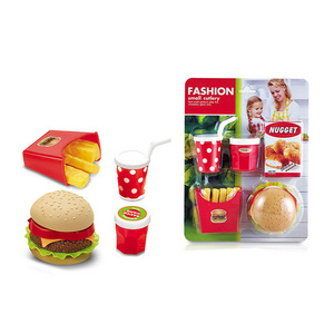 Hot Selling Kids Kitchen Toy Fast Food Kid Hamburger Set Combination Toy