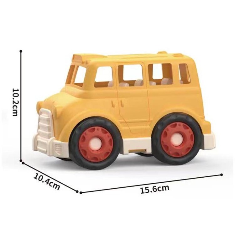 Plastic school bus toy yellow inertia sliding toy - simulation school bus