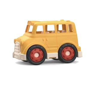 Plastic school bus toy yellow inertia sliding toy - simulation school bus