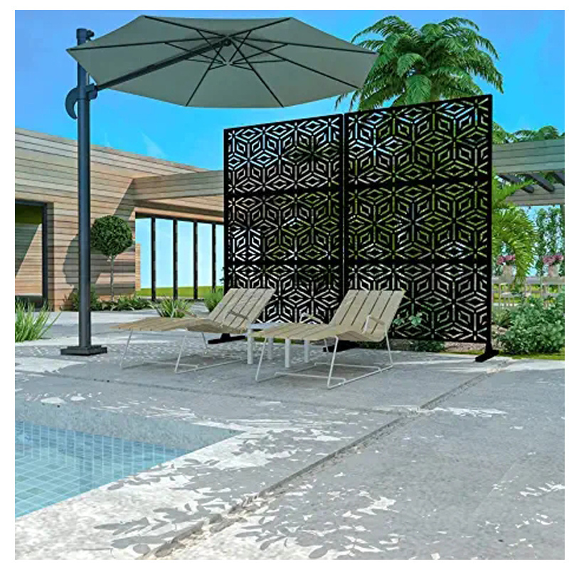 Metal privacy screen fence decorative panel wall art Outdoor Indoor Privacy screen