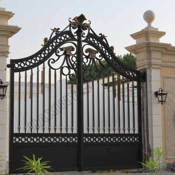 Custom Wrought Iron Entrance Gates/Simple Wrought Iron Gate Designs