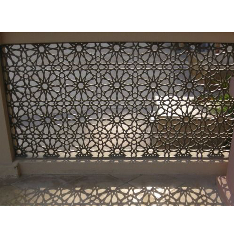 Wrought iron laser cut metal panel  outdoor balcony privacy screen