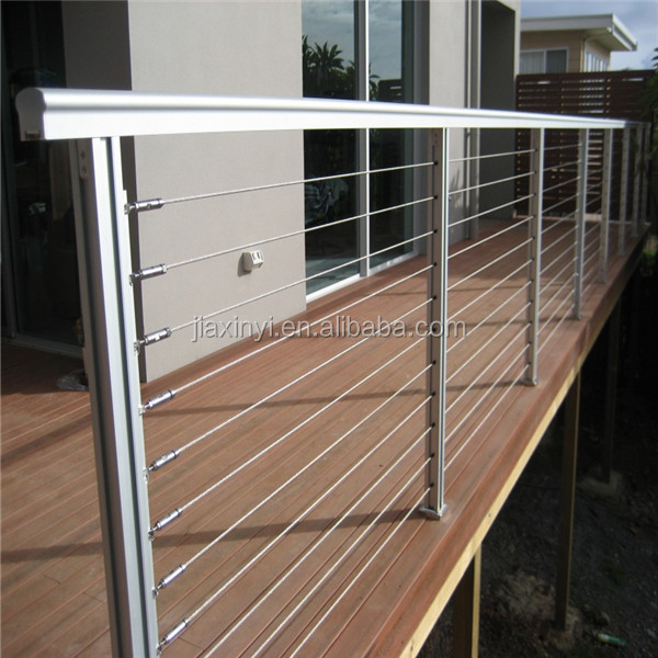 Customized design stainless steel cable railing/ wire rope balustrade for balcony