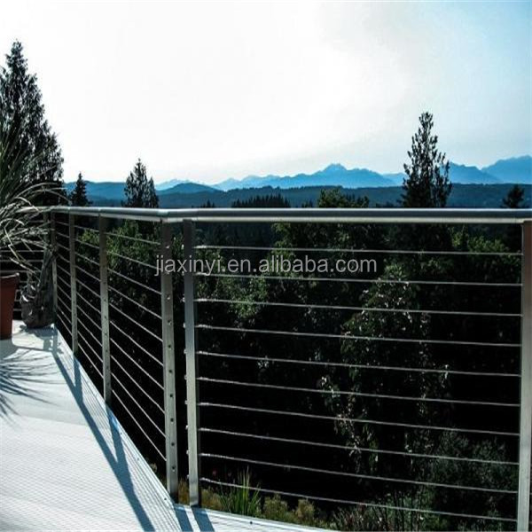 Customized design stainless steel cable railing/ wire rope balustrade for balcony