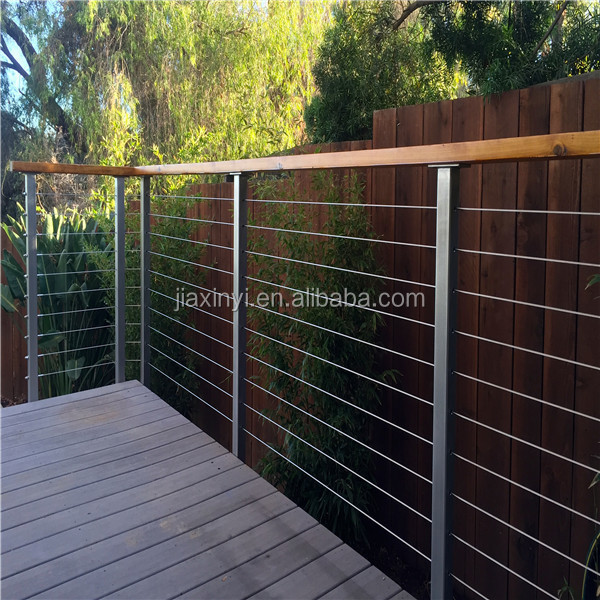 Customized design stainless steel cable railing/ wire rope balustrade for balcony