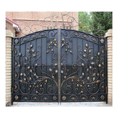 Custom Wrought Iron Entrance Gates/Simple Wrought Iron Gate Designs