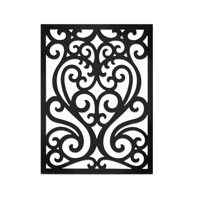 Wrought iron laser cut metal panel  outdoor balcony privacy screen