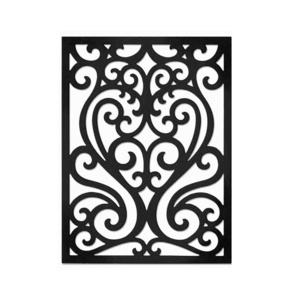 Wrought iron laser cut metal panel  outdoor balcony privacy screen