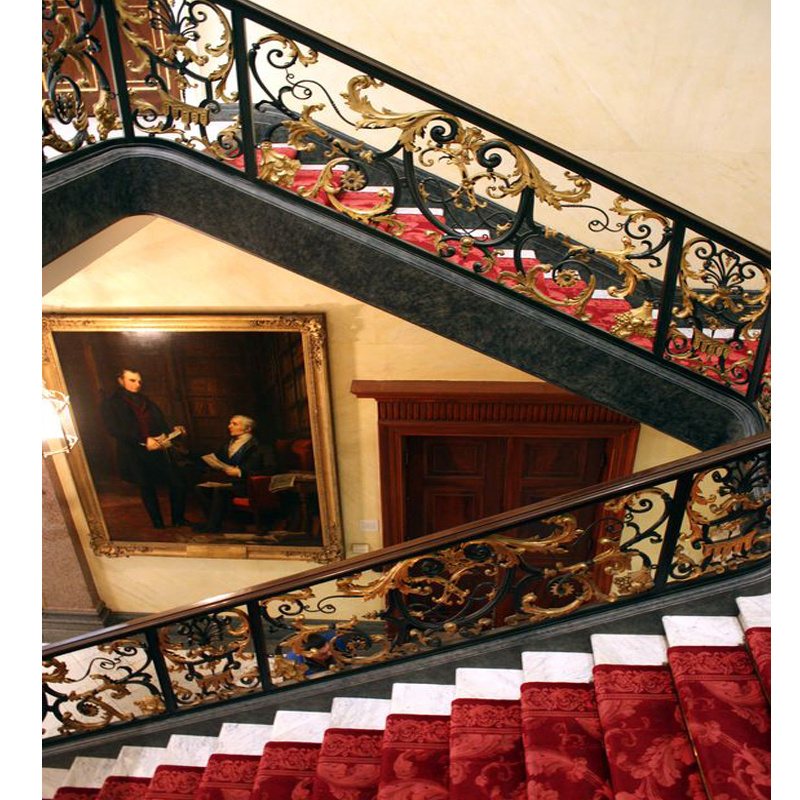 wrought iron railings for indoor stair modern stair rail