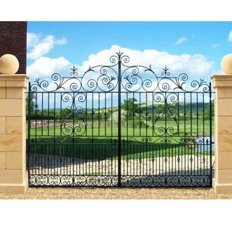 outdoor Wrought Iron Gate Security Driveway Sliding Gate swing gates