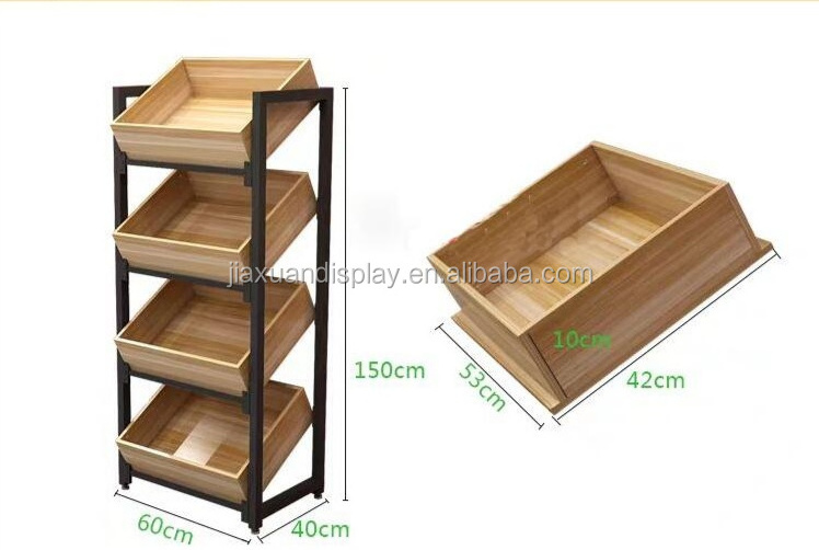 Hot Sale Wood Display Stand Case Retail Clothing Display Rack For Promotion