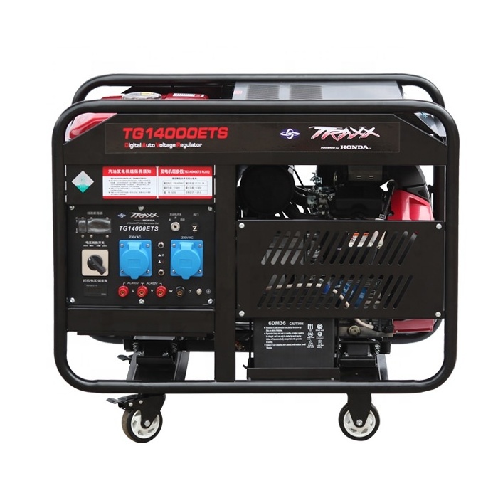 Electric Generator 220v 11kW 12000 watts Outdoor Gasoline Generators Powered by honda engine gx690