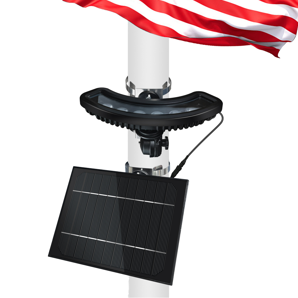 High Quality Super Brightness Large IP65 Waterproof Outdoor Aluminum Solar Light 20W LED Power JY830 Hanging Flag Light