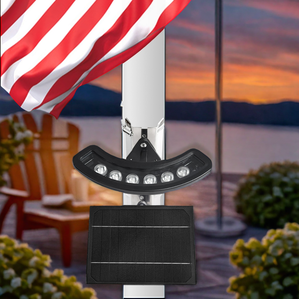 High Quality Super Brightness Large IP65 Waterproof Outdoor Aluminum Solar Light 20W LED Power JY830 Hanging Flag Light