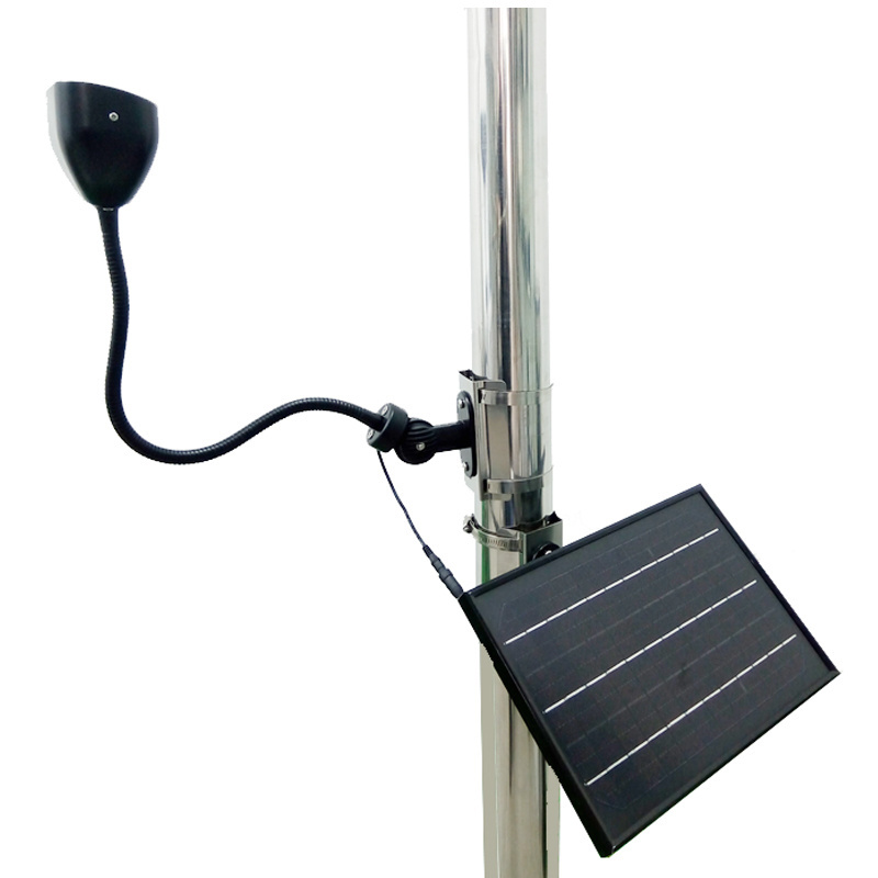 Solar Flagpole Light Solar Powered Outdoor Garden Portable Tent Camping LED Lantern Hanging Solar Flag Pole Light