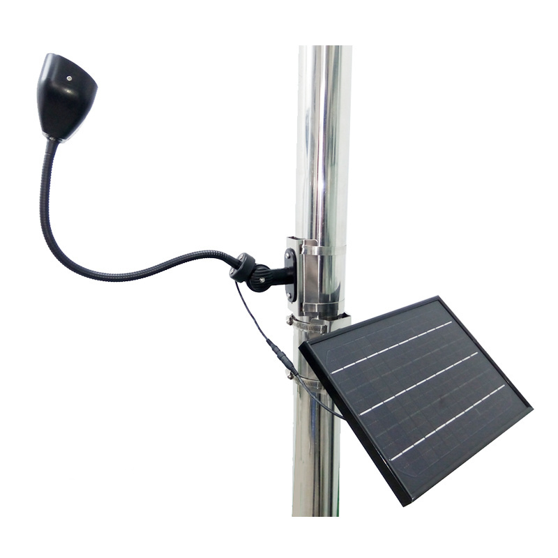 Solar Flagpole Light Solar Powered Outdoor Garden Portable Tent Camping LED Lantern Hanging Solar Flag Pole Light