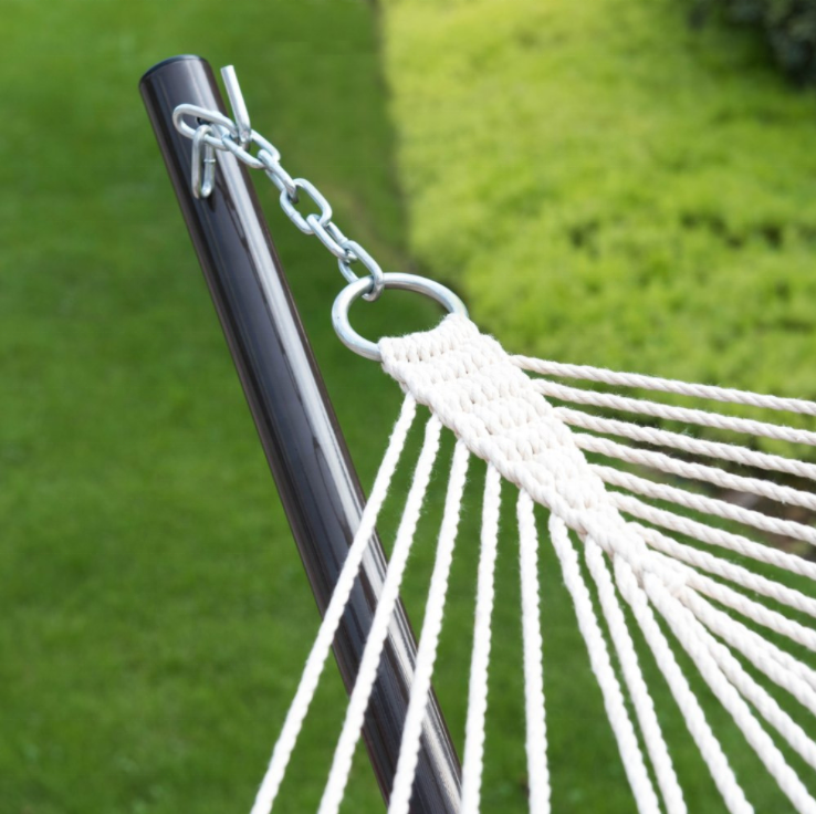 Modern Cotton Boho Woven Rope Swing Hammock Hand-wooven Wood Mesh for Bedroom Portable Outdoor Yard Garden Camping Park Use