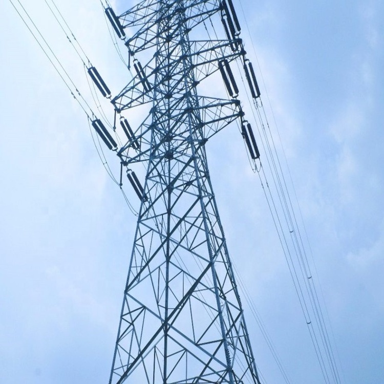 500 KV 4-leg Electric Pylon Angular Lattice Suppliers Distribution Transmission Line Industrial Steel Power Pole