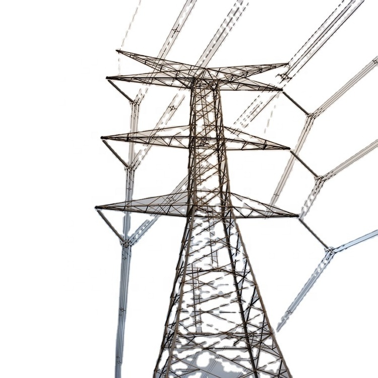 500 KV 4-leg Electric Pylon Angular Lattice Suppliers Distribution Transmission Line Industrial Steel Power Pole