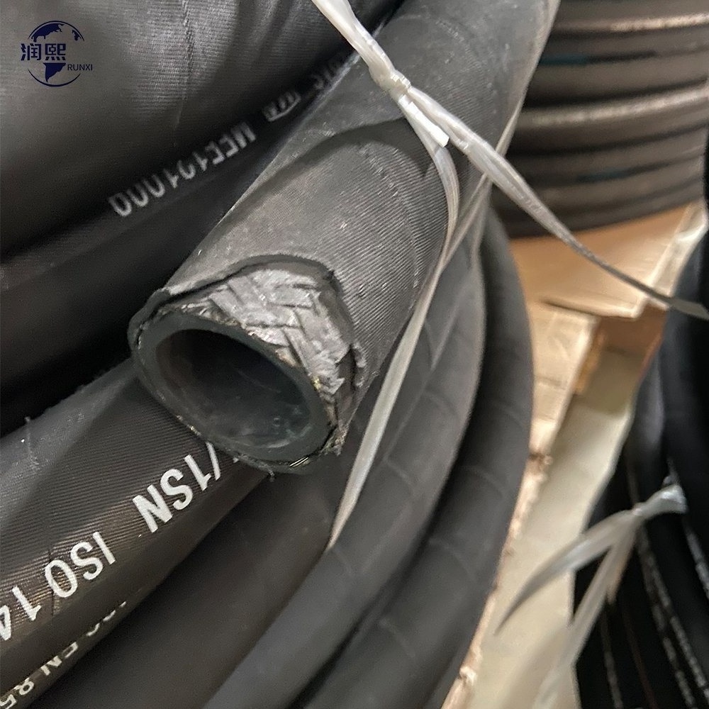 SAE 100 R1/R2 Braided  Hydraulic Wholesale Pipe With Fittings Air Manufacturing Breather 2 Inch Hydraulic Rubber Hose Pipe